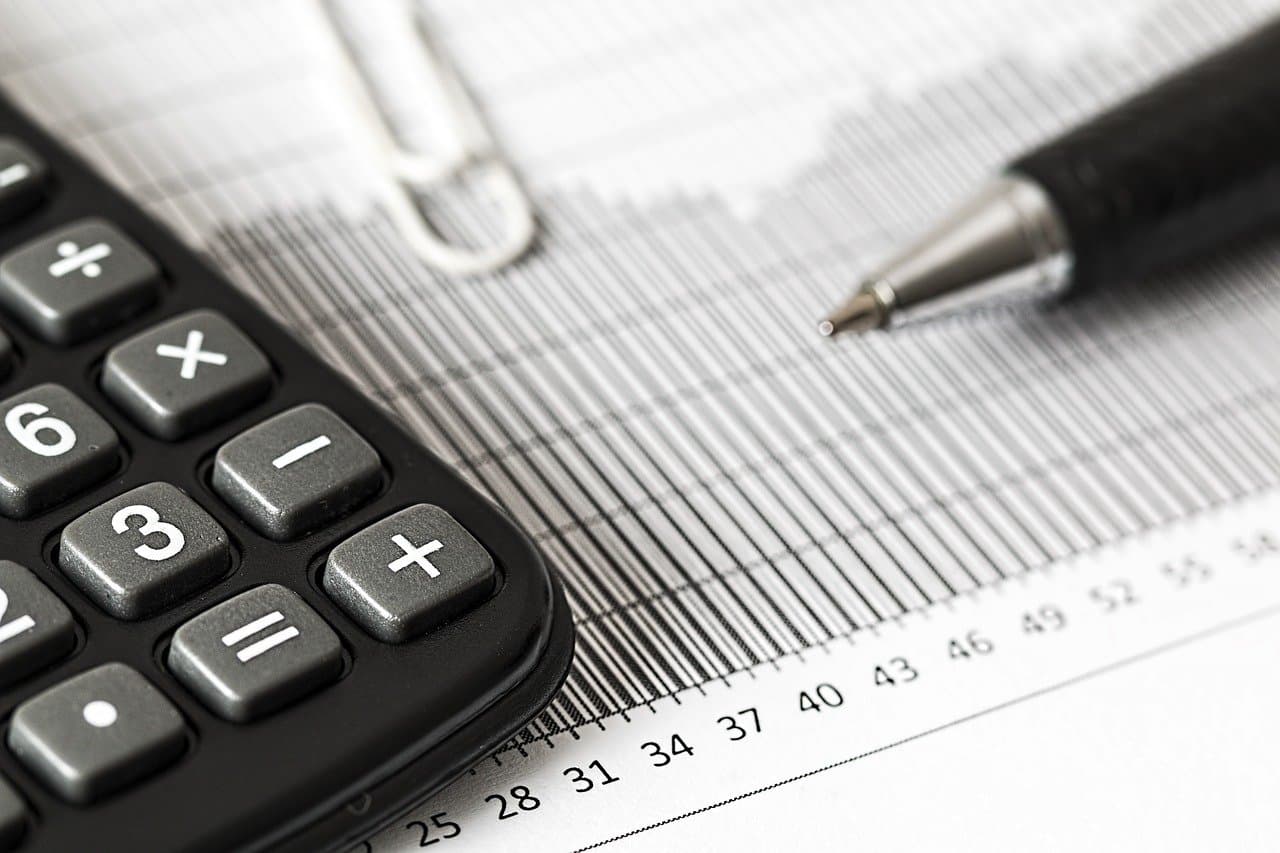 calculator on a monitoring graph